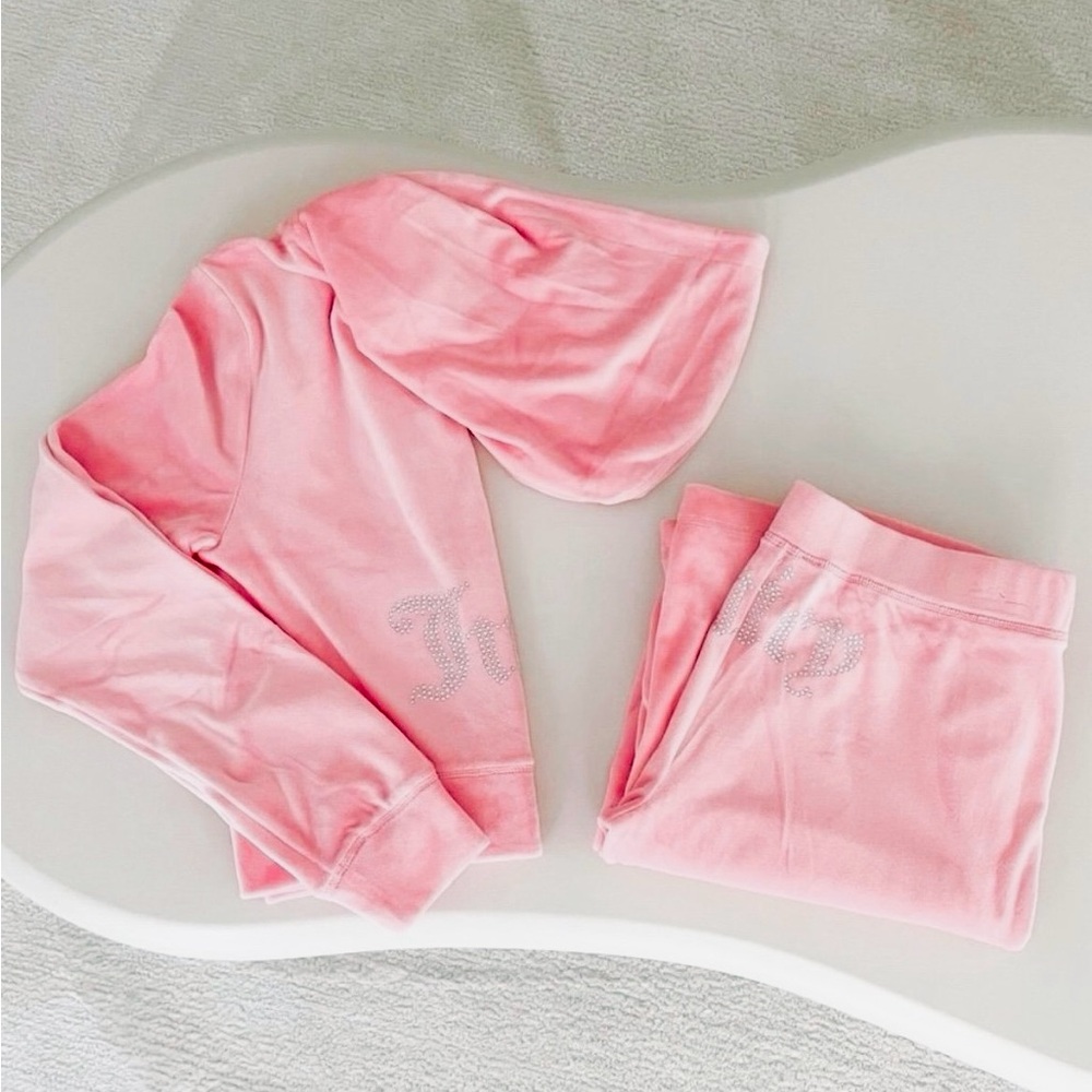 Juicy Couture Velour Tracksuit Set in Flamingo